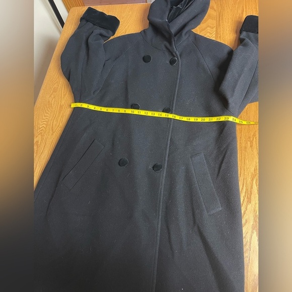 Vintage Herman Kay Wool Velvet Long Winter Outdoors Y2K Coat Size 14 - Picture 7 of 8